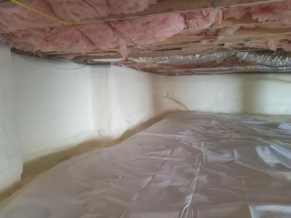Crawl space encapsulation with closed-cell spray foam for Roof Leak Repair in Alcoa